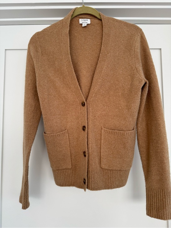 J. Crew Sweaters - J. Crew Women's Camel V-Neck Button Cardigan Sweater Extra Soft